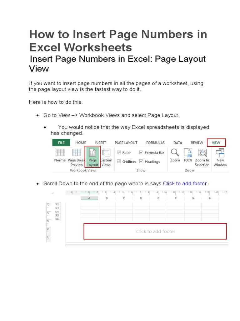 how-to-insert-page-numbers-in-excel-worksheets-pdf-microsoft-excel