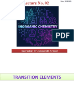 Inorganic Chemistry Chem-318 Lec 2