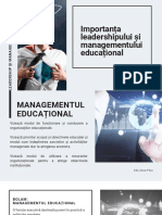 01. Sinteză- Importanța leadershipului și managementului educațional