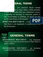 General Terms: DOCUMENT - Any Material Which Contain