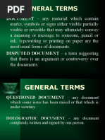 General Terms: DOCUMENT - Any Material Which Contain