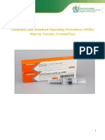 Guidelines and Standard Operating Procedures (Sops) Sinovac Vaccine (Coronavac)