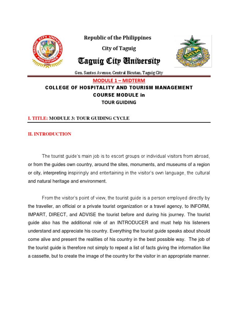 Tour Guiding Cycle Overview | PDF | Philippines | Tourism