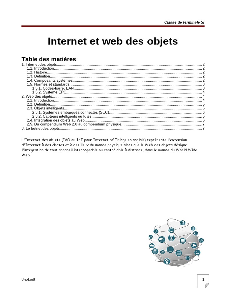 Internet des Objets et Web 2.5 | PDF | Internet des objets | Internet