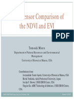 Multi-Sensor Comparison of The NDVI and EVI: Tomoaki Miura
