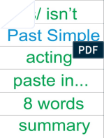 Past Simple verbs and sentences