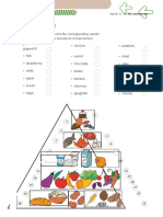 Food Pyramid: Write The Numbers Next To The Corresponding Words