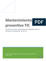 Mantenimiento preventivo TIC CTC