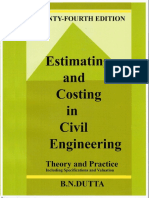 Estimating and Costing in Civil Engineerng, B. N. Dutta (24th Ed)