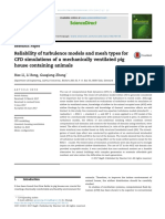 Reliability of Turbulence Models and Mesh Types For CFD Simulations of A Mechanically Ventilated Pig House Containing Animals