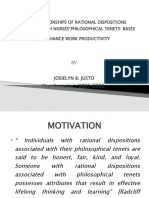 Interrelationships of Rational Dispositions Associated With Nurses'Philosophical Tenets: Bases To Enhance Work Productivity