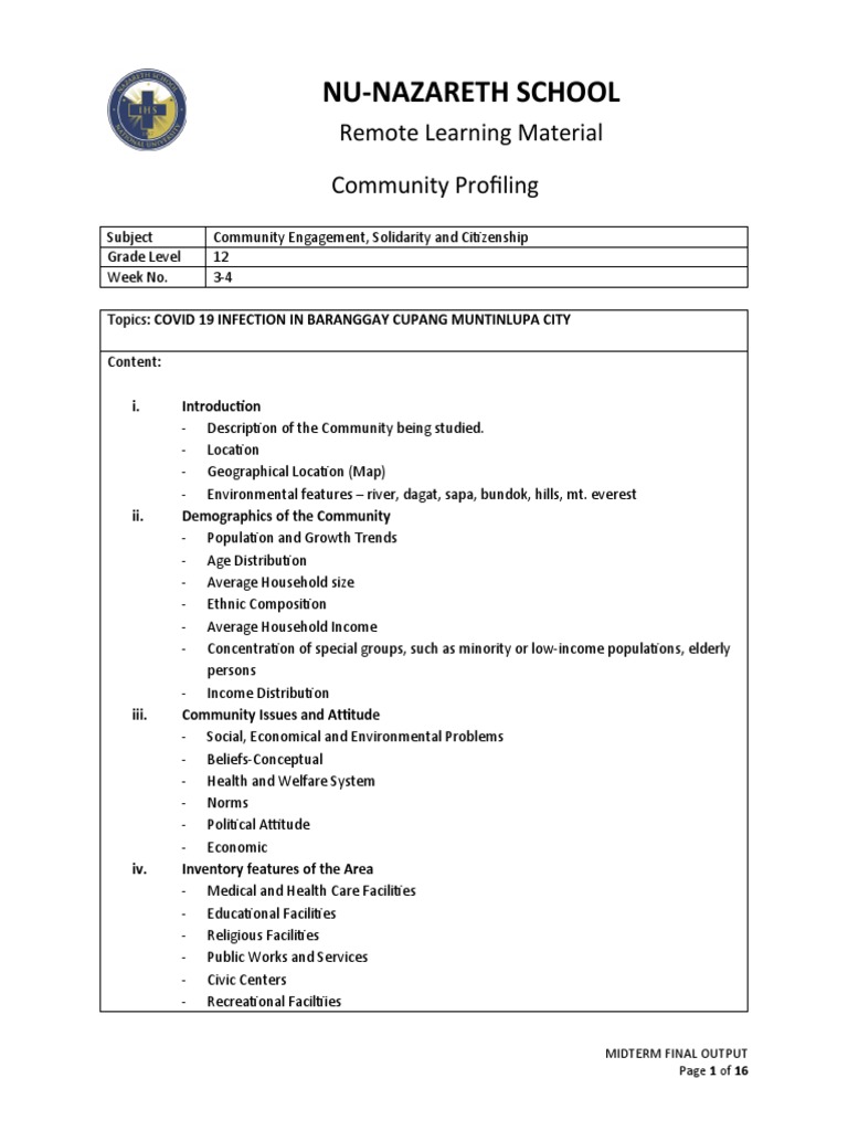 Grade 12 Community Profiling | PDF | Economic Growth | Gross Domestic ...