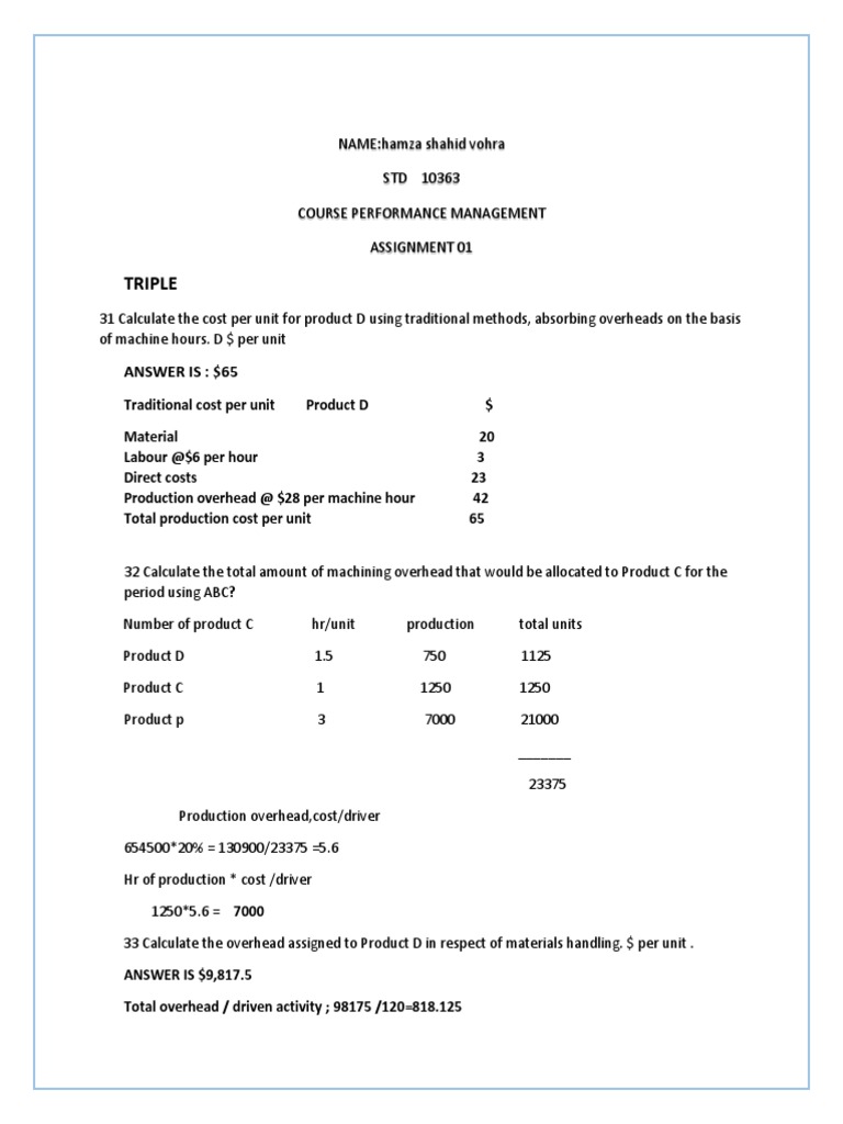 Cost Calculation Methods in Management | PDF | Business Process | Business