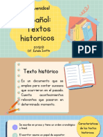 Clase de Español TEXTOS HISTORICOS TIPOS