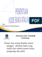 Penentuan Notasi Kode Buku