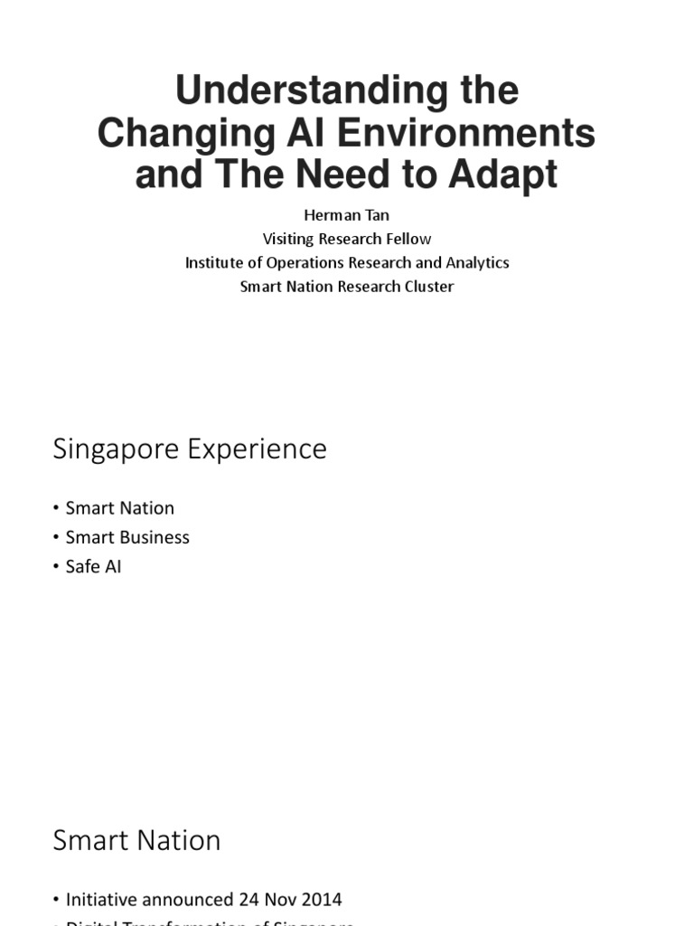 Understanding The Changing AI Environments and The Need To Adapt | PDF ...