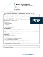 Minuta de Aprendizaje de Lengua y Literatura sobre la Comedia