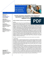 Genetic Parameter and Genetic Trend Estimates For Reproductive Traits of Jersey Breed in Ethiopian Highland Environment