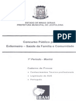 Ibam 2010 Prefeitura de Leopoldina Mg Enfermeiro Saude Da Familia e Comunidade Prova (1)