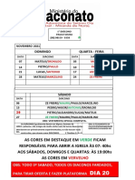 Calendário de serviço dos diáconos