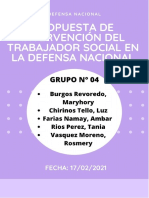 Propuestas Del Trabajo Social Frente A La Defensa Nacional