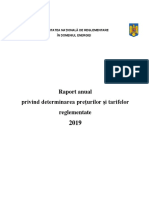 Raportul ANRE Privind Determinarea Preturilor Si Tarifelor Reglementate Nov 2019