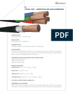 Cabo flexível não halogenado de 1KV