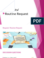 Lesson 19: Requests/ Routine Request