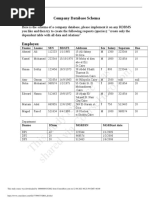 This Study Resource Was: Company Database Schema