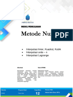 Modul 12 - Metode Numerik - 2021