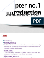 Chapter No.1: Test Measurement Assessment Evaluation