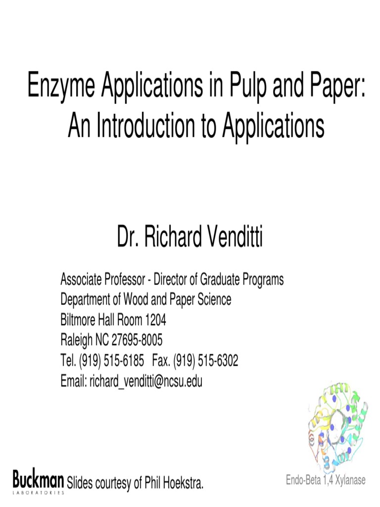 C Sir Enzyme Applications in Pulp and Paper Rav | PDF | Enzyme | Starch