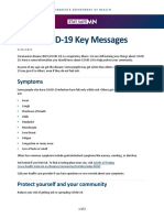 COVID-19 Key Messages: Symptoms