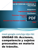 UNIDAD III: Legislacion de Transito