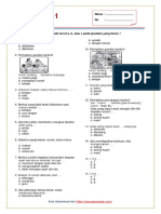 Soal Tematik Kelas 1 Tema 4 Subtema 2