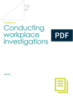 Guidance on workplace investigations