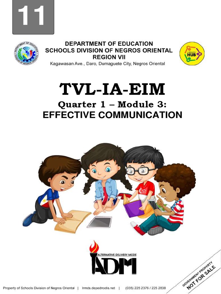 EIM 11 Q1 - Module3 Effective Communication For Student | PDF ...
