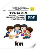 EIM 11 Q1 - Module2 Managing Organizational Communication For Student