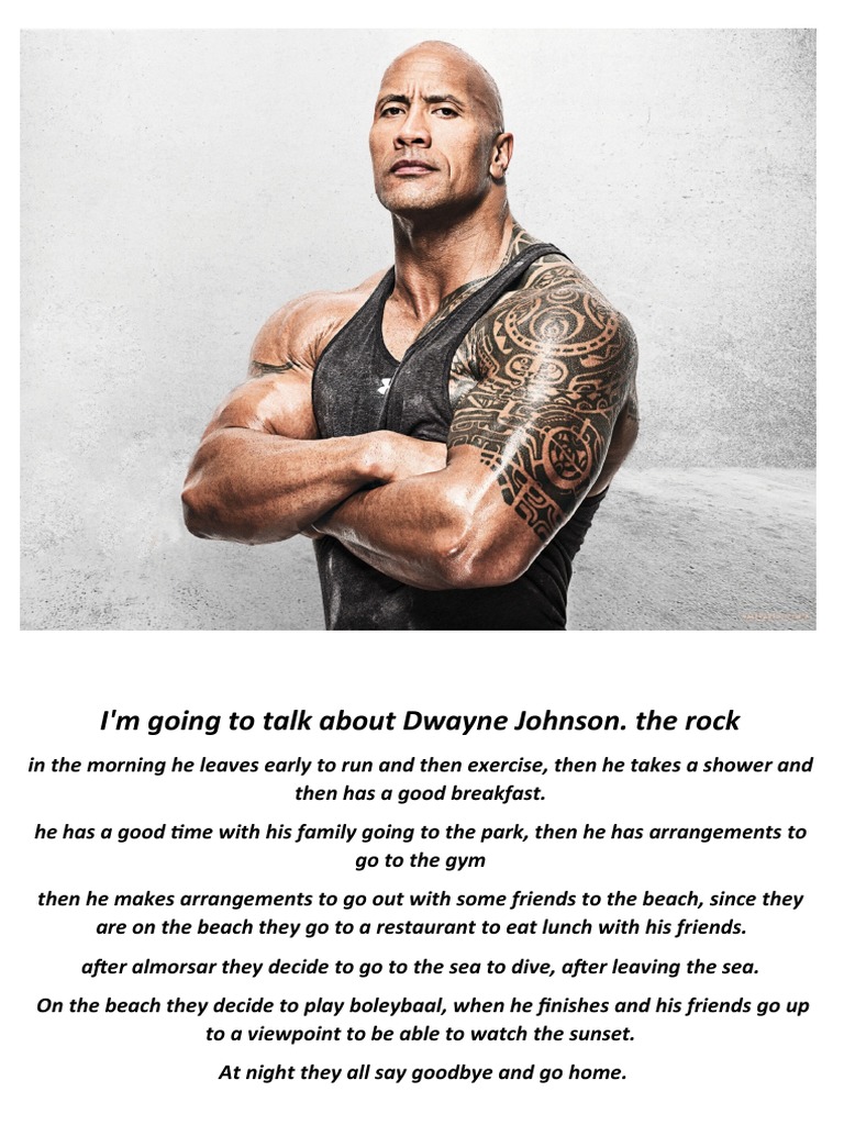 I'm Going To Talk About Dwayne Johnson. The Rock | PDF