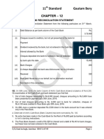 Bank Reconciliation Statement Practice Questions