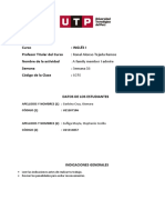 Curso: Inglés I Profesor Titular Del Curso: Ronal Alonso Tejada Ramos Nombre de La Actividad Semana Código de La Clase: 6070