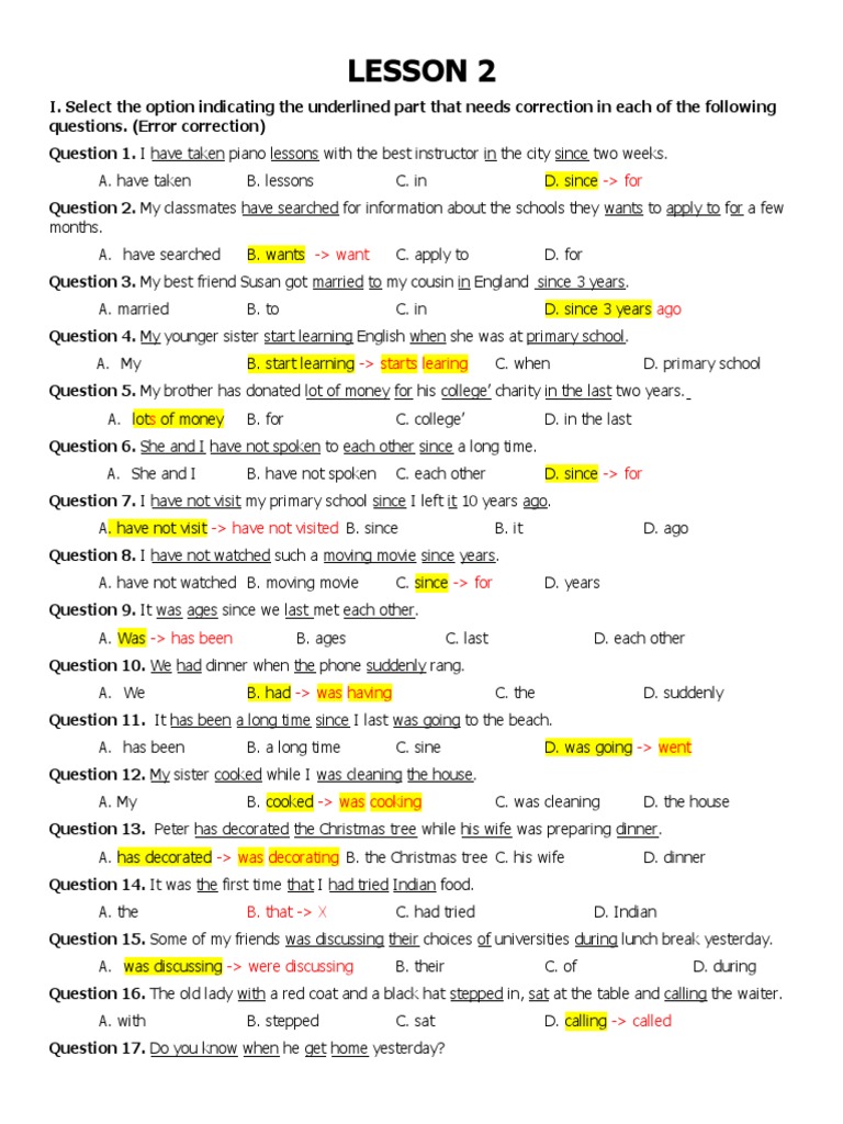 Lesson 2 - T NG Ôn | PDF