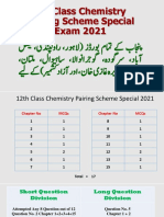 Class Chemistry Pairing Scheme Special Exam 2021