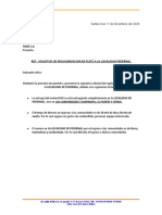 Ref. Solicitud de Aumento Del Felte A Pedernal