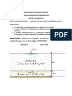 Dinámica de suelos - Práctica calificada 01 sobre presiones en suelos
