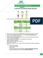 Semana 2. Actividades Técnicas para La Resolución de Problemas Mediante Algoritmos