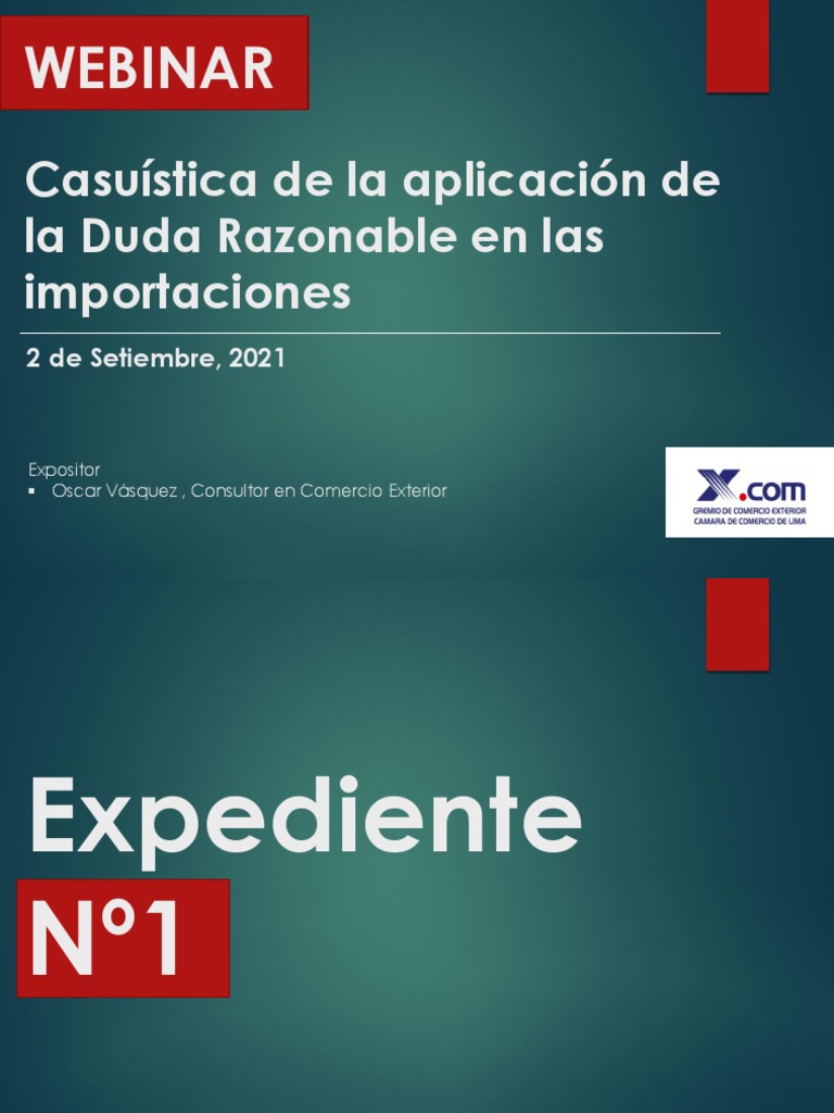 Webinar Setiembre Casuistica Duda Razonable - 02 Sep 2021 | PDF ...