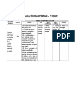 Matriz de Evaluacion - Taller