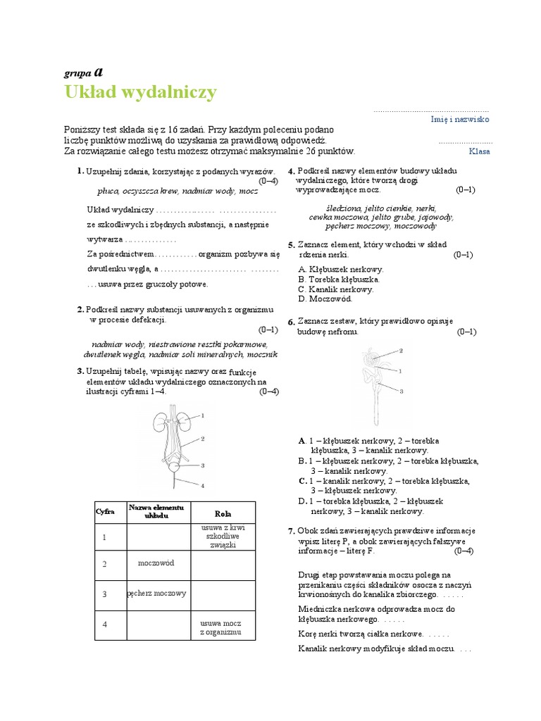 Ukad Wydalniczy: Grupa | PDF