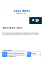 Activity Sheet 3: Outline A Project Charter